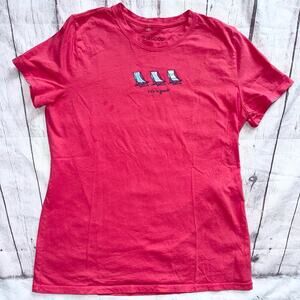 EUC Women’s Medium Life Is Good SS TShirt Summer Beach Chairs